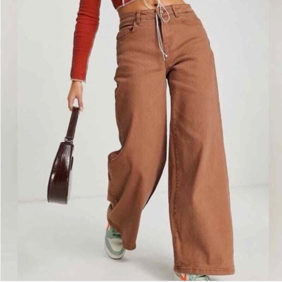 FREE PEOPLE We The Free CRVY Gia Wide leg jeans NWT - Picture 5 of 5